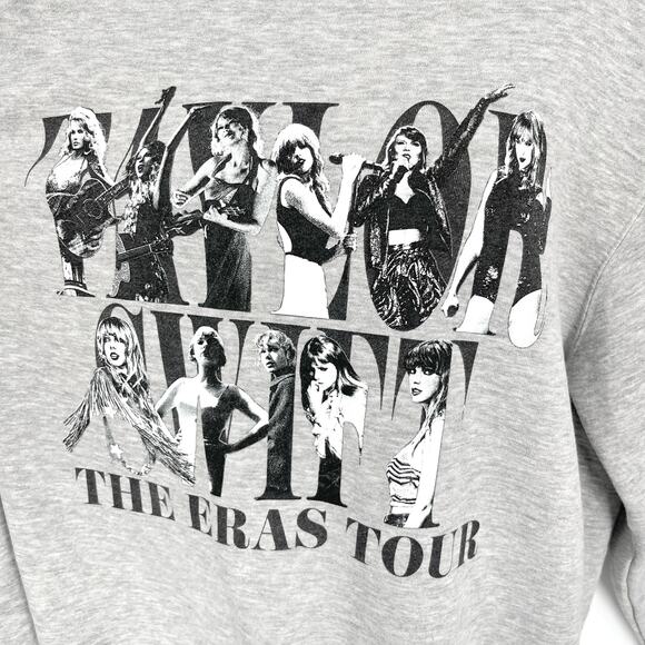 Taylor Swift Eras 2023 Concert Tour Official Merchandise Sweatshirt Sz L Gray - Picture 2 of 11